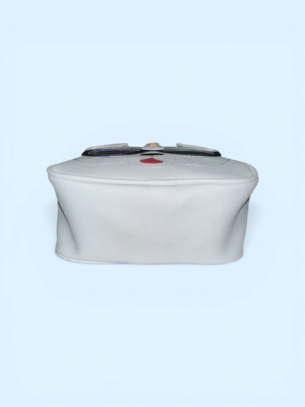 Bath & Body Works White Frenchie Unicorn-Dog Cosmetic‎ Bag with Rainbow Horn NWT
